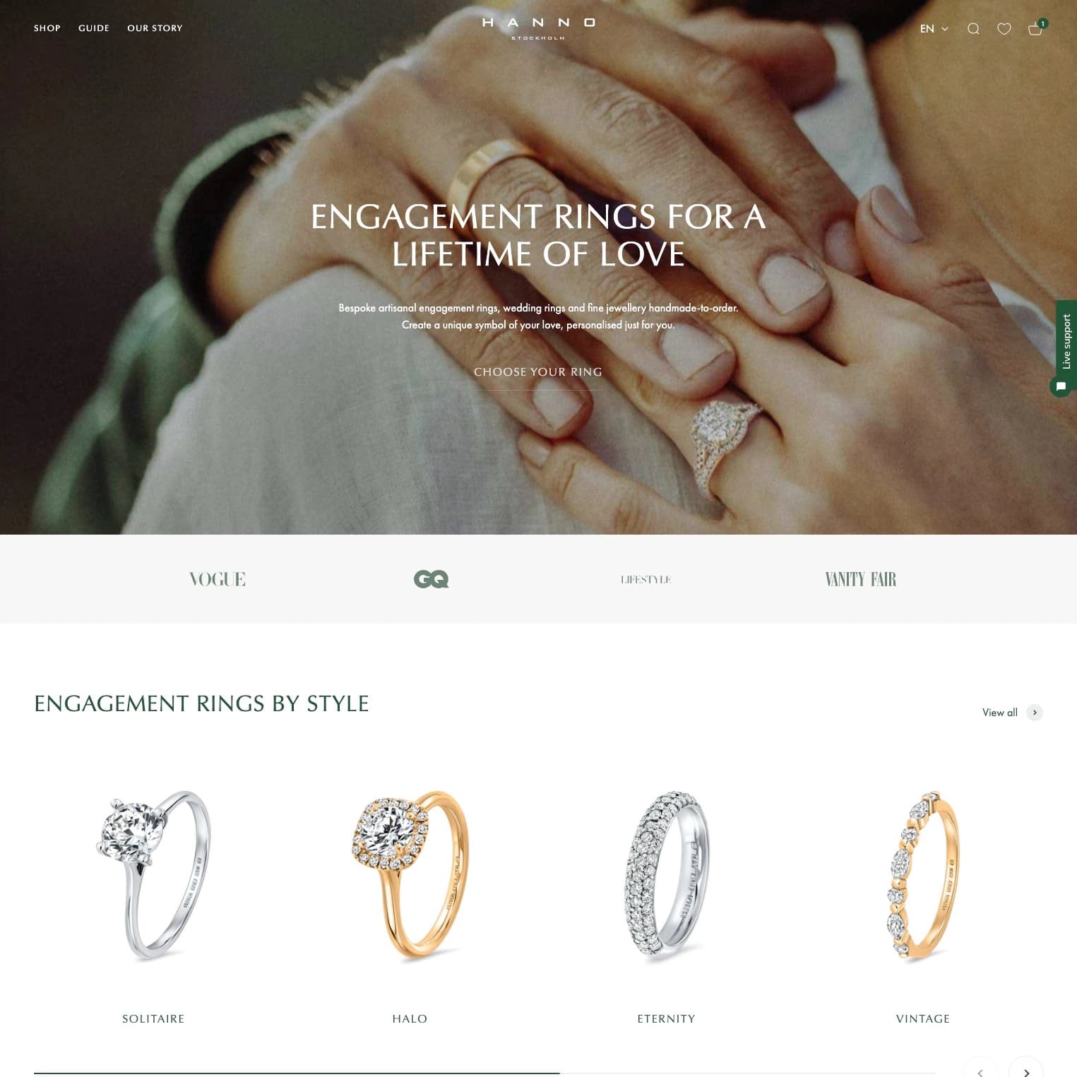 Hanno Stockholm ecommerce website